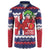 Norway Christmas Button Sweatshirt God Jul! Coquette Bow - Wonder Print Shop