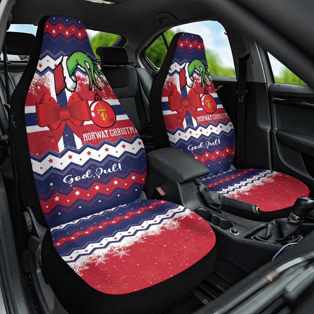 Norway Christmas Car Seat Cover God Jul! Coquette Bow - Wonder Print Shop