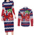 Norway Christmas Couples Matching Long Sleeve Bodycon Dress and Long Sleeve Button Shirt God Jul! Coquette Bow - Wonder Print Shop