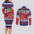 Norway Christmas Couples Matching Long Sleeve Bodycon Dress and Long Sleeve Button Shirt God Jul! Coquette Bow - Wonder Print Shop