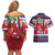 Norway Christmas Couples Matching Off Shoulder Short Dress and Hawaiian Shirt God Jul! Coquette Bow - Wonder Print Shop