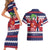 Norway Christmas Couples Matching Short Sleeve Bodycon Dress and Hawaiian Shirt God Jul! Coquette Bow - Wonder Print Shop