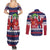 Norway Christmas Couples Matching Summer Maxi Dress and Long Sleeve Button Shirt God Jul! Coquette Bow - Wonder Print Shop