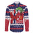 Norway Christmas Family Matching Long Sleeve Bodycon Dress and Hawaiian Shirt God Jul! Coquette Bow - Wonder Print Shop