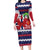 Norway Christmas Family Matching Long Sleeve Bodycon Dress and Hawaiian Shirt God Jul! Coquette Bow - Wonder Print Shop