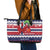 Norway Christmas Leather Tote Bag God Jul! Coquette Bow - Wonder Print Shop