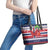 Norway Christmas Leather Tote Bag God Jul! Coquette Bow - Wonder Print Shop