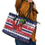 Norway Christmas Leather Tote Bag God Jul! Coquette Bow - Wonder Print Shop