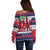 Norway Christmas Off Shoulder Sweater God Jul! Coquette Bow - Wonder Print Shop