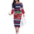 Norway Christmas Off The Shoulder Long Sleeve Dress God Jul! Coquette Bow - Wonder Print Shop