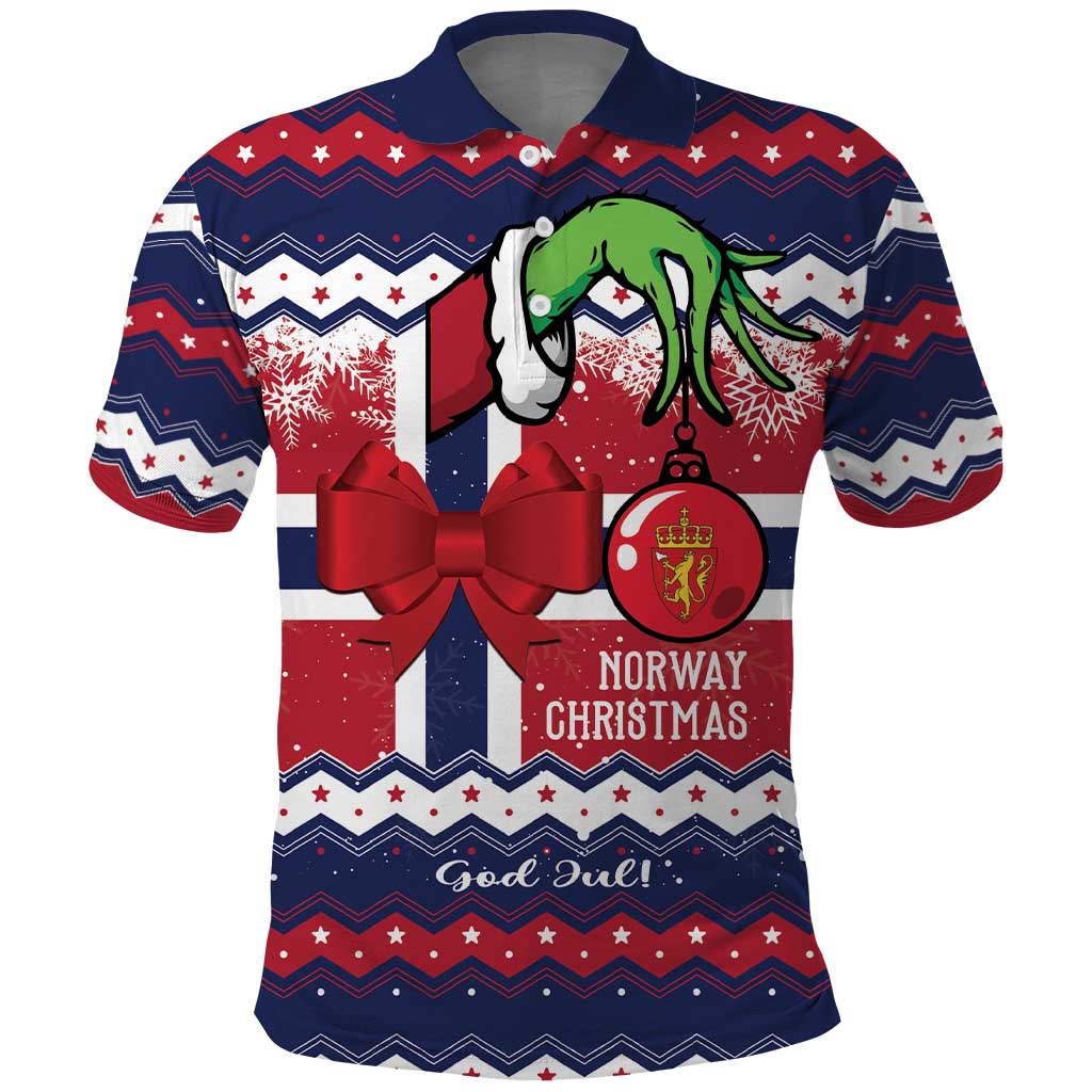 Norway Christmas Polo Shirt God Jul! Coquette Bow