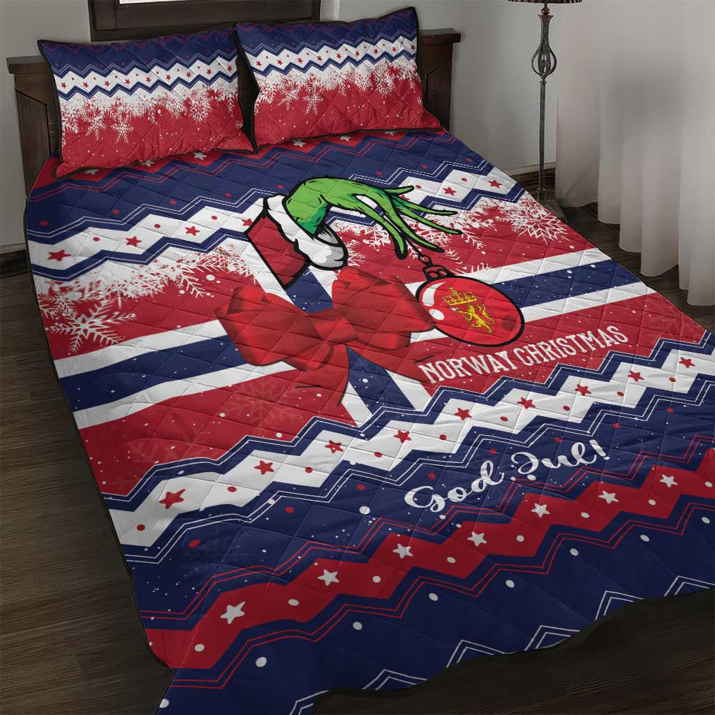 Norway Christmas Quilt Bed Set God Jul! Coquette Bow - Wonder Print Shop