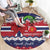 Norway Christmas Round Carpet God Jul! Coquette Bow