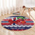 Norway Christmas Round Carpet God Jul! Coquette Bow