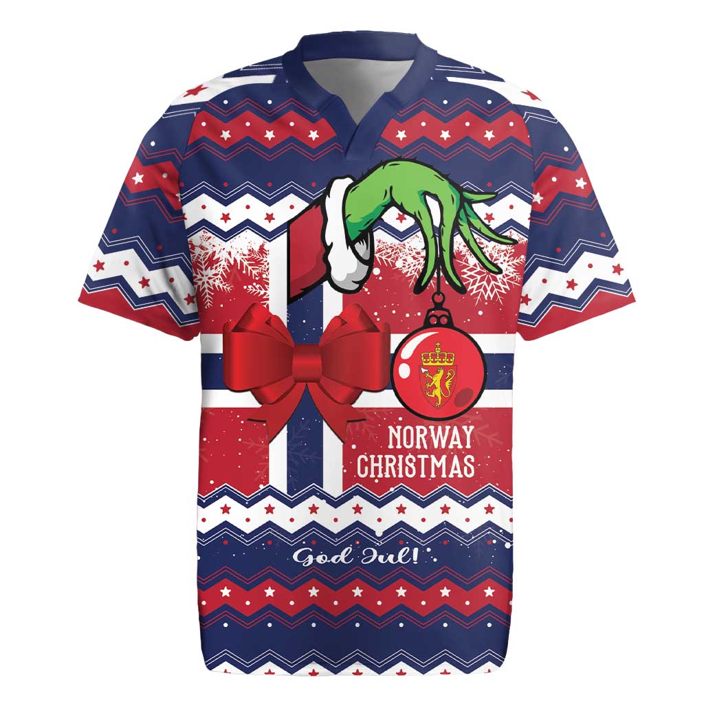 Norway Christmas Rugby Jersey God Jul! Coquette Bow - Wonder Print Shop