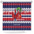 Norway Christmas Shower Curtain God Jul! Coquette Bow