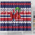 Norway Christmas Shower Curtain God Jul! Coquette Bow