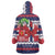 Norway Christmas Wearable Blanket Hoodie God Jul! Coquette Bow