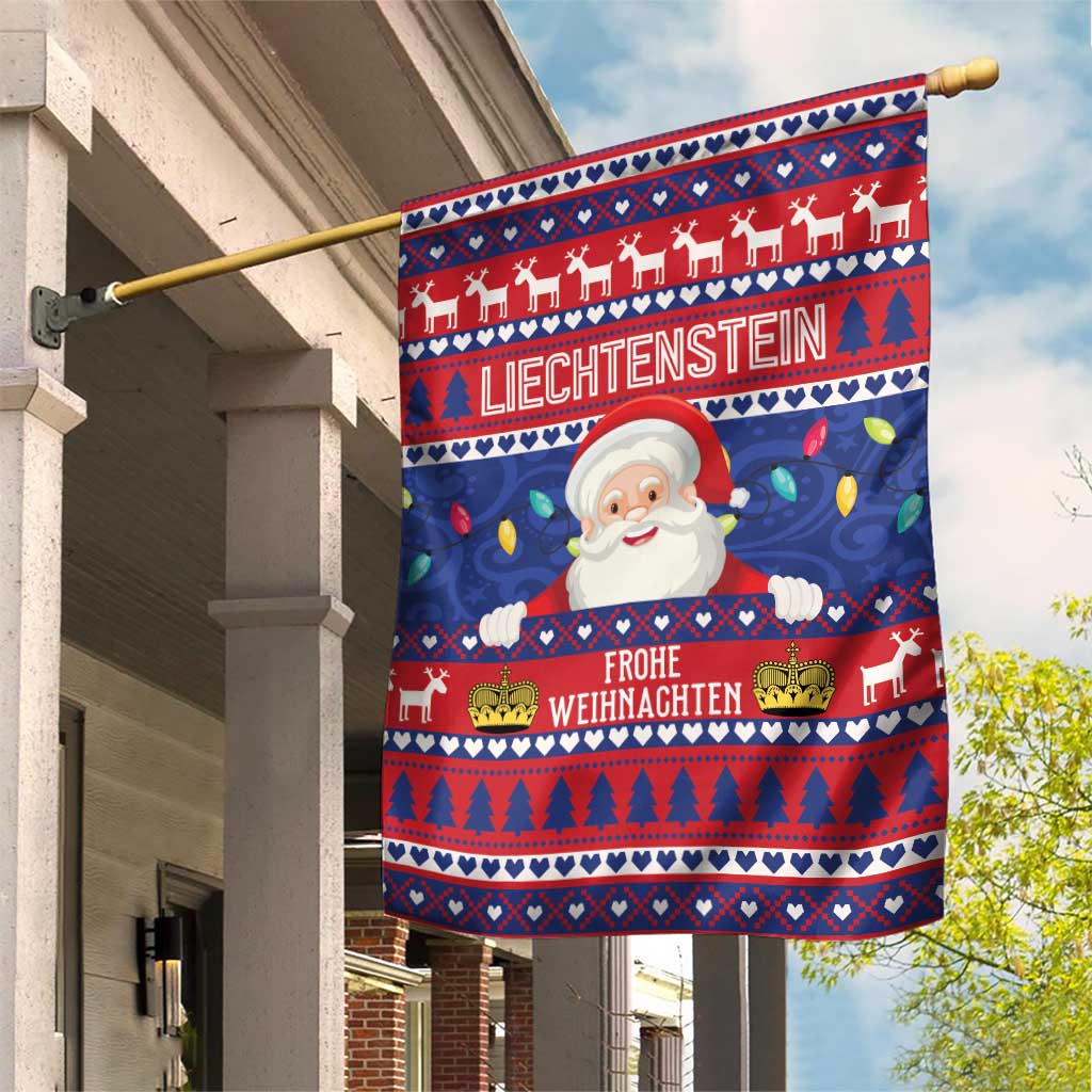 Liechtenstein Christmas Garden Flag Frohe Weihnachten Der Weihnachtsmann - Wonder Print Shop