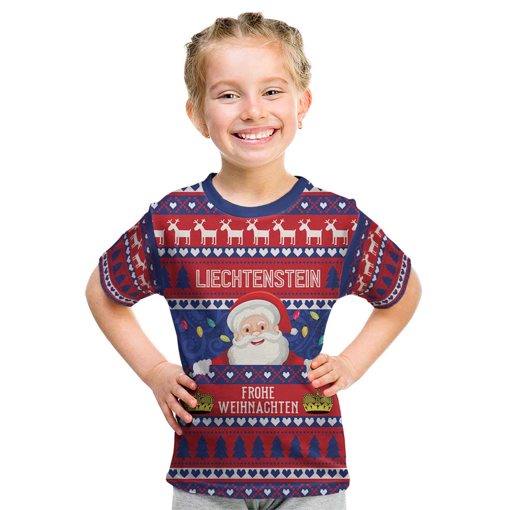 Liechtenstein Christmas Kid T Shirt Frohe Weihnachten Der Weihnachtsmann - Wonder Print Shop