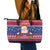 Liechtenstein Christmas Leather Tote Bag Frohe Weihnachten Der Weihnachtsmann - Wonder Print Shop