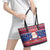 Liechtenstein Christmas Leather Tote Bag Frohe Weihnachten Der Weihnachtsmann - Wonder Print Shop