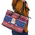 Liechtenstein Christmas Leather Tote Bag Frohe Weihnachten Der Weihnachtsmann - Wonder Print Shop