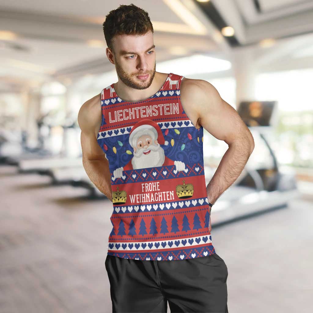 Liechtenstein Christmas Men Tank Top Frohe Weihnachten Der Weihnachtsmann - Wonder Print Shop