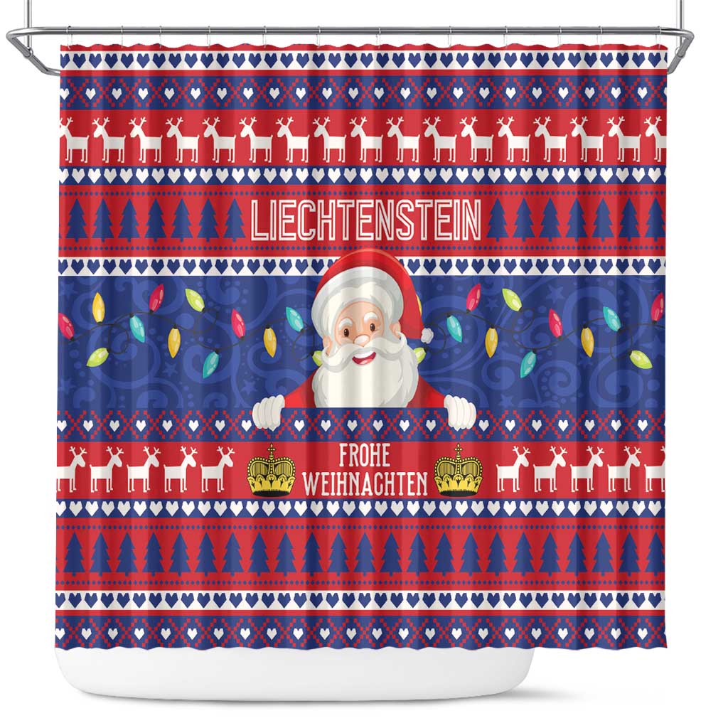 Liechtenstein Christmas Shower Curtain Frohe Weihnachten Der Weihnachtsmann