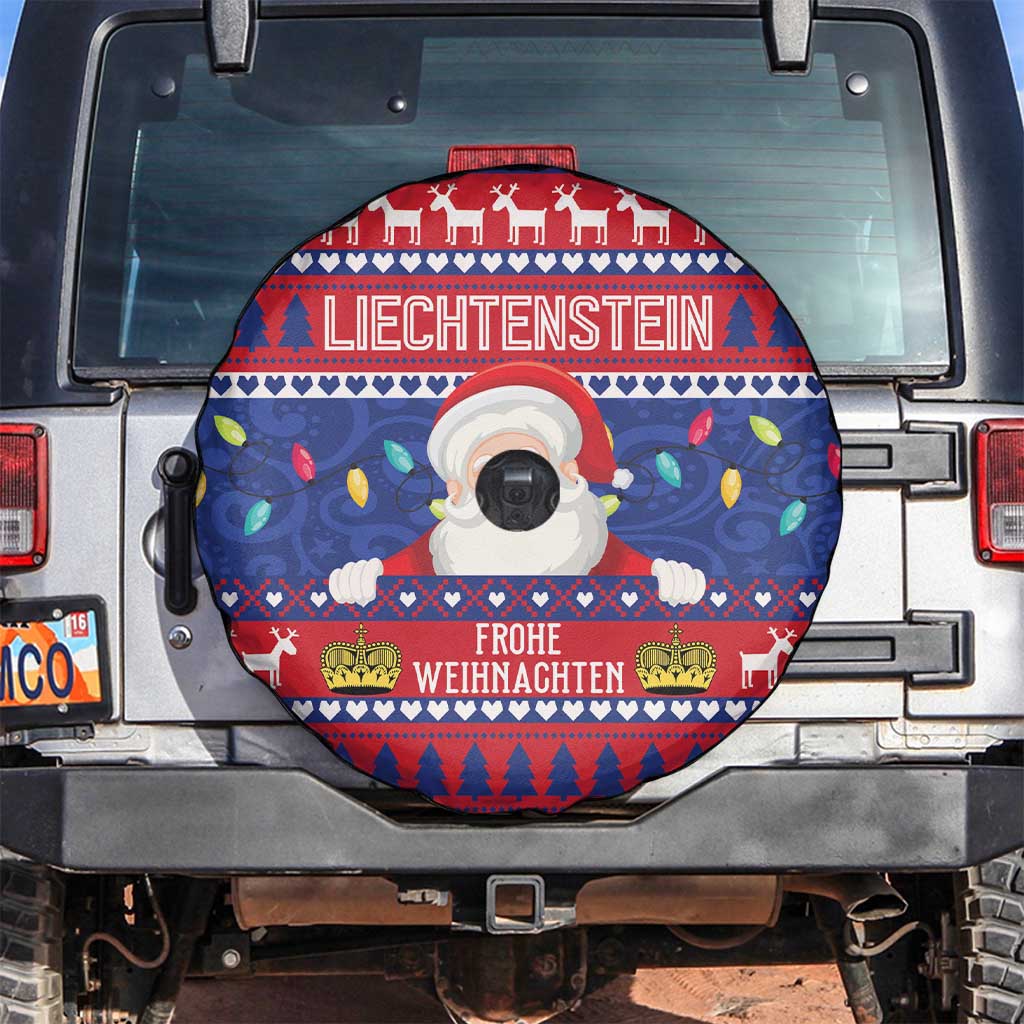 Liechtenstein Christmas Spare Tire Cover Frohe Weihnachten Der Weihnachtsmann - Wonder Print Shop