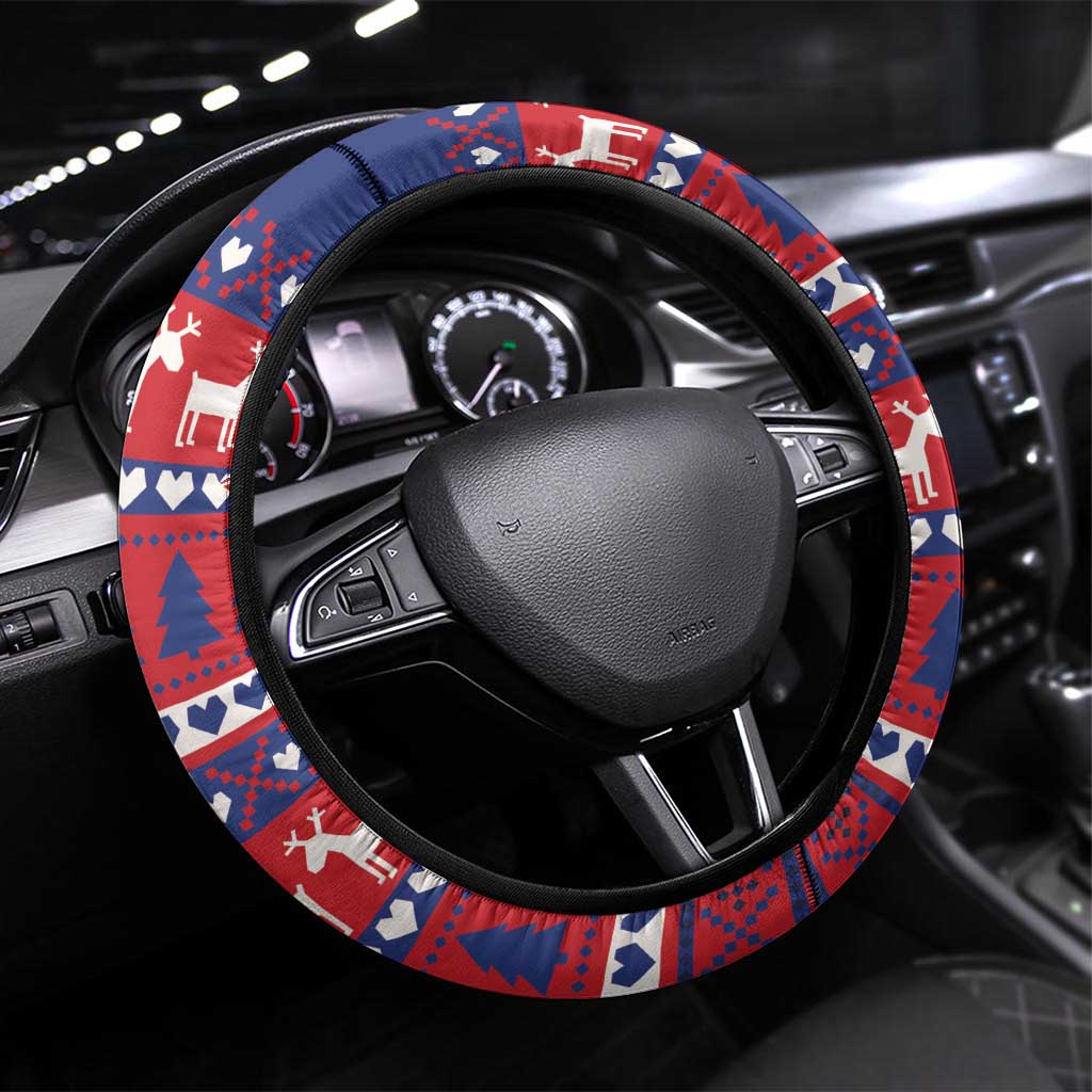 Liechtenstein Christmas Steering Wheel Cover Frohe Weihnachten Der Weihnachtsmann - Wonder Print Shop