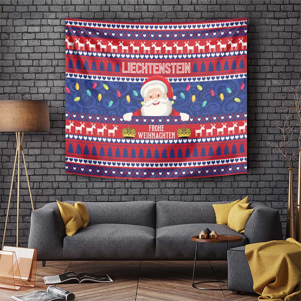 Liechtenstein Christmas Tapestry Frohe Weihnachten Der Weihnachtsmann