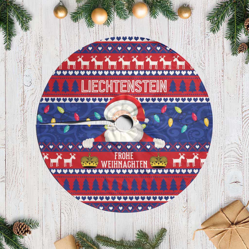 Liechtenstein Christmas Tree Skirt Frohe Weihnachten Der Weihnachtsmann - Wonder Print Shop