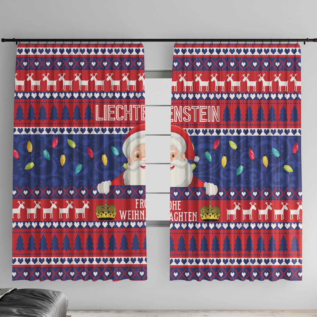 Liechtenstein Christmas Window Curtain Frohe Weihnachten Der Weihnachtsmann - Wonder Print Shop