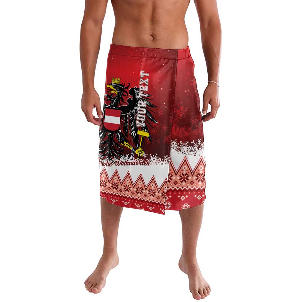 Red Christmas board shorts with eagle graphic and snowflake fair isle hem