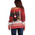 Personalized Austria Christmas Eagle Off Shoulder Sweater Frohe Weihnachten - Wonder Print Shop