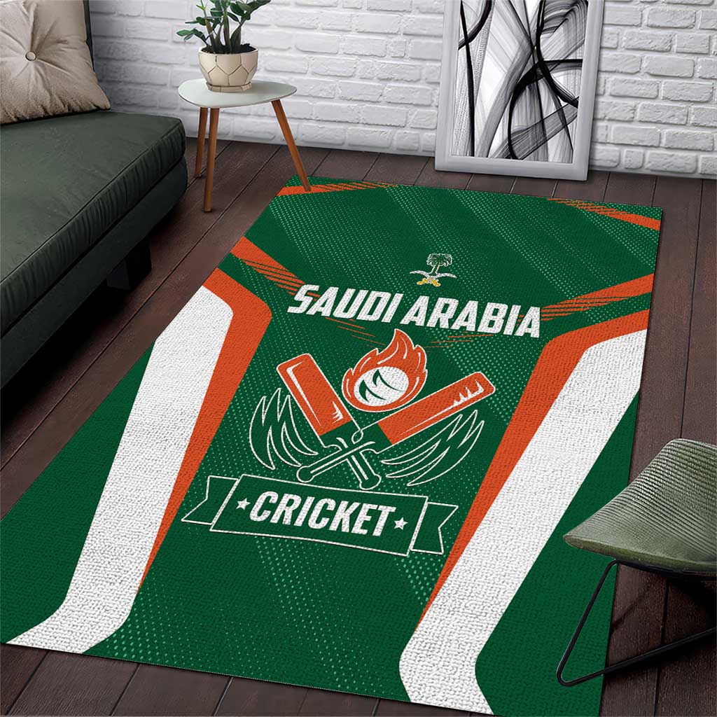 Saudi Arabia Cricket Area Rug TeamSaudi Go Champions - Wonder Print Shop