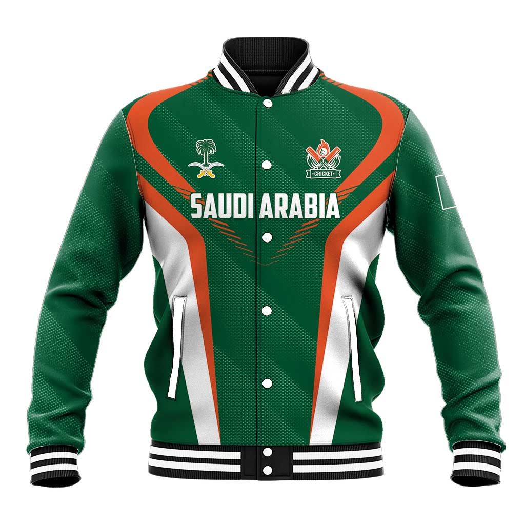 Custom Saudi Arabia Cricket Baseball Jacket TeamSaudi Go Champions - Wonder Print Shop