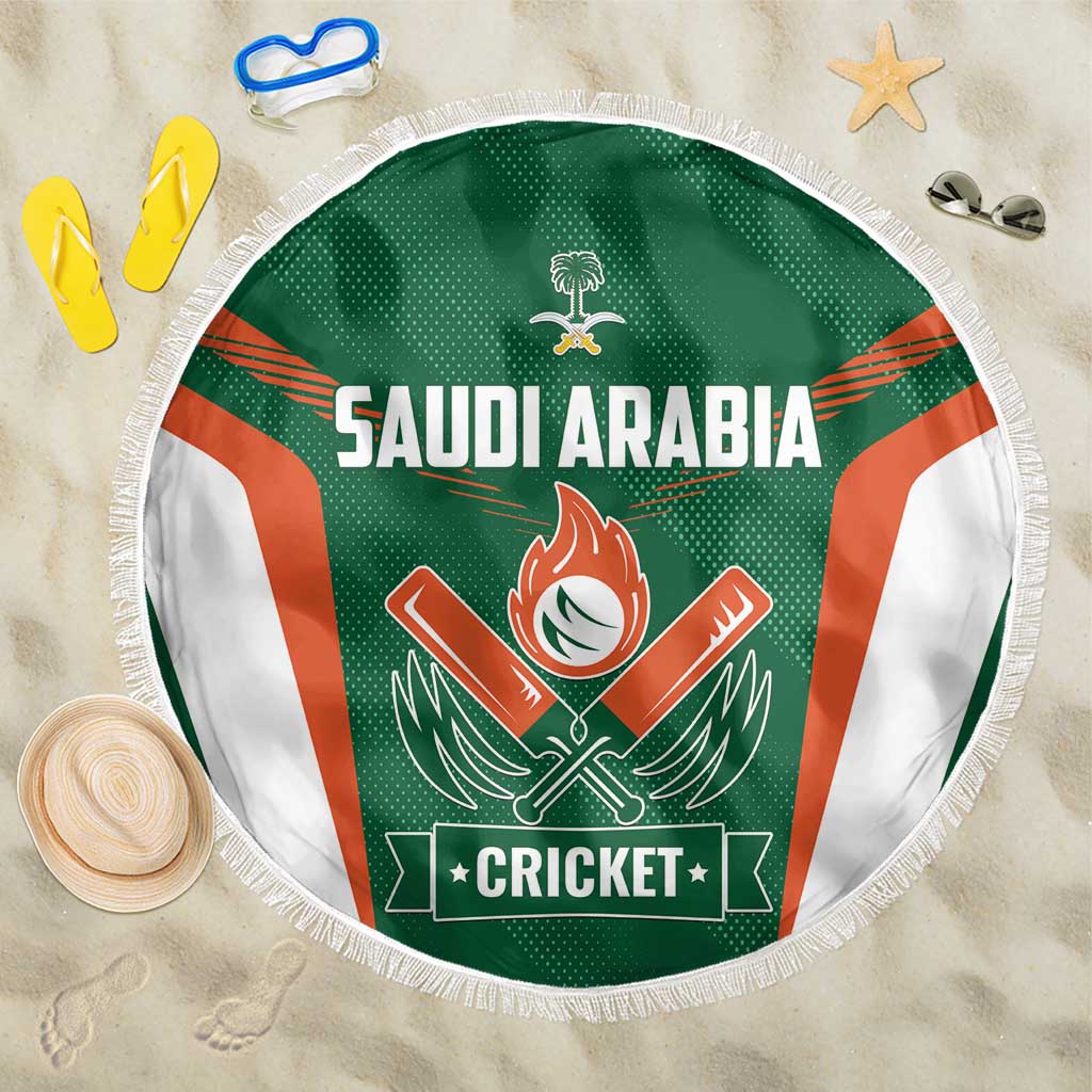 Saudi Arabia Cricket Beach Blanket TeamSaudi Go Champions - Wonder Print Shop