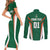 Custom Saudi Arabia Cricket Couples Matching Short Sleeve Bodycon Dress and Long Sleeve Button Shirt TeamSaudi Go Champions - Wonder Print Shop