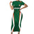 Custom Saudi Arabia Cricket Family Matching Short Sleeve Bodycon Dress and Hawaiian Shirt TeamSaudi Go Champions - Wonder Print Shop