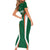 Custom Saudi Arabia Cricket Family Matching Short Sleeve Bodycon Dress and Hawaiian Shirt TeamSaudi Go Champions - Wonder Print Shop