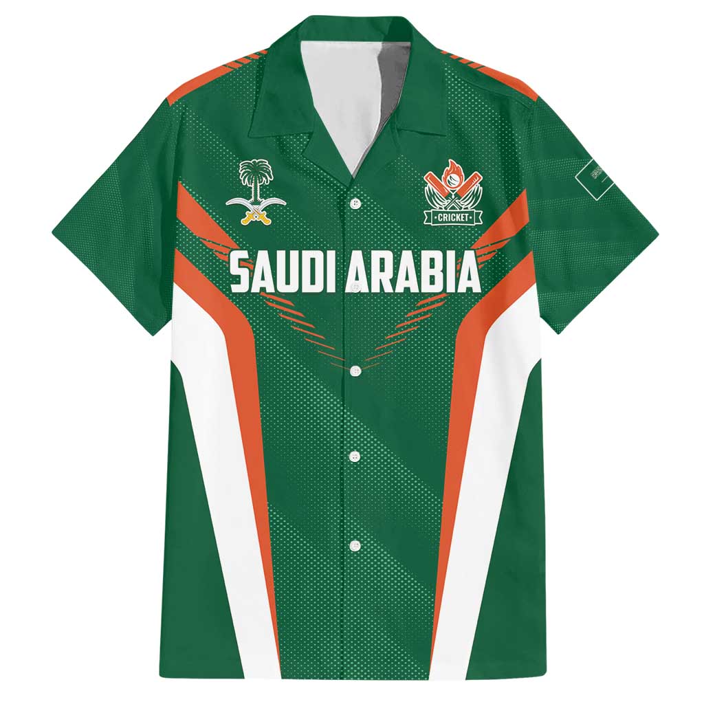 Custom Saudi Arabia Cricket Hawaiian Shirt TeamSaudi Go Champions - Wonder Print Shop