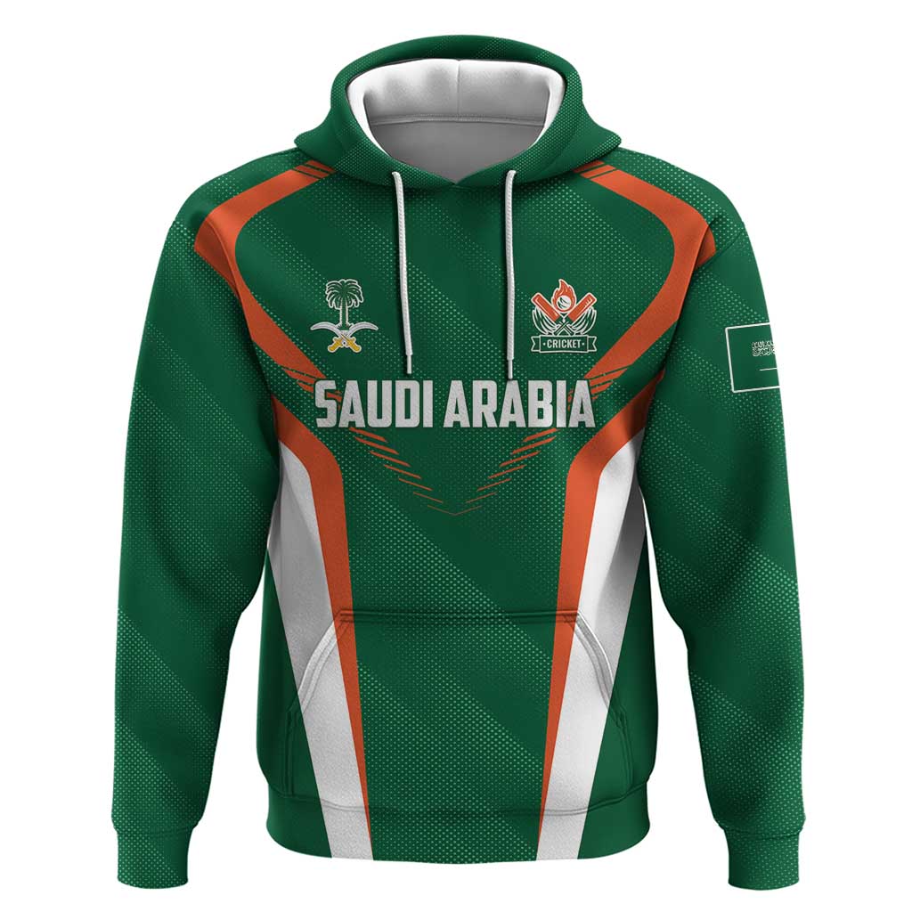 Custom Saudi Arabia Cricket Hoodie TeamSaudi Go Champions - Wonder Print Shop