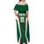 Custom Saudi Arabia Cricket Off Shoulder Maxi Dress TeamSaudi Go Champions - Wonder Print Shop