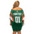 Custom Saudi Arabia Cricket Off Shoulder Short Dress TeamSaudi Go Champions - Wonder Print Shop