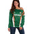 Custom Saudi Arabia Cricket Off Shoulder Sweater TeamSaudi Go Champions