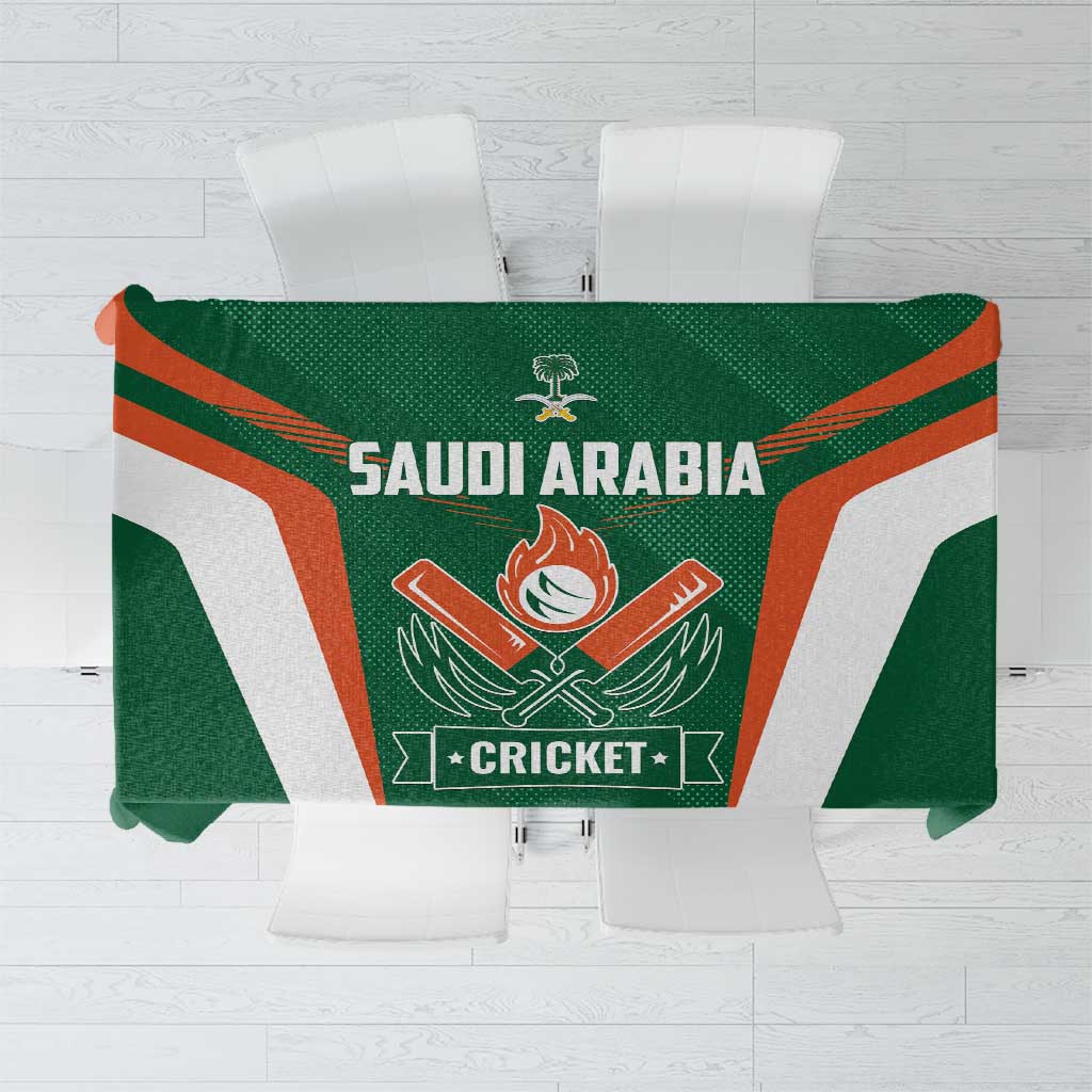 Saudi Arabia Cricket Tablecloth TeamSaudi Go Champions - Wonder Print Shop