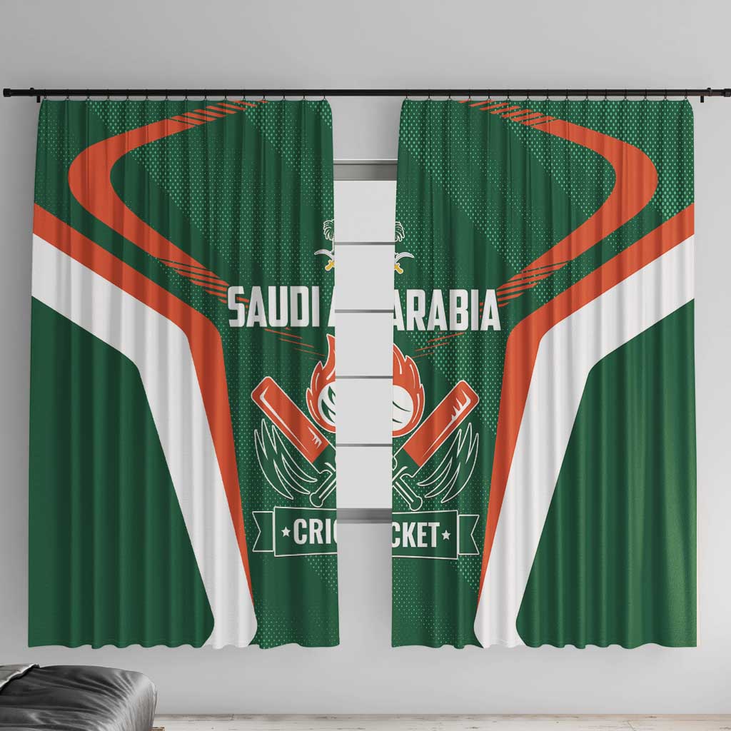 Saudi Arabia Cricket Window Curtain TeamSaudi Go Champions - Wonder Print Shop