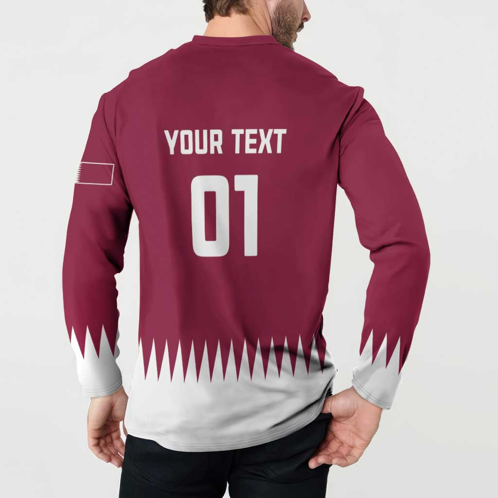 Boys maroon and white cricket button sweatshirt, back 'YOUR TEXT' and 01